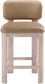 Paloma - Vegan Leather Upholstered Counter Stool (Set of 2) - Tan / Rich Natural