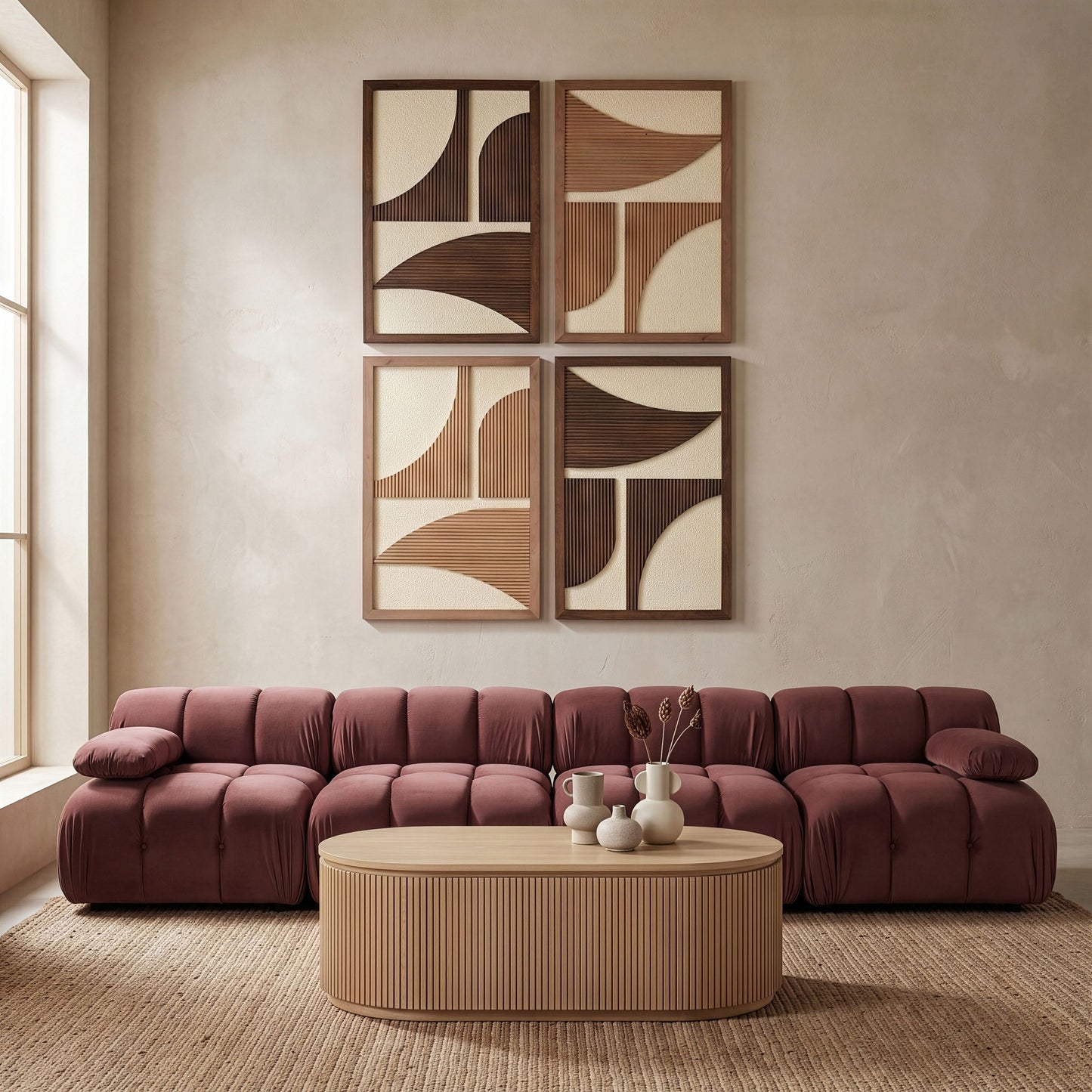 Cadence - 4 Piece Two-Color Wall Art