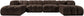 Orin - Velvet 6 Piece Modular Double Chaise Sectional
