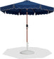 Amalfi - Patio Umbrella - White Base / Light Brown Pole