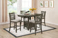 D152 - Counter Height Chairs (Set of 2) - Gray / Dark Brown