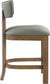 Lavrin - Vegan Leather Upholstered Counter Stool (Set of 2) - Walnut Base