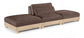 Turin - Chenille Fabric Upholstered Modular Sectional - Brown