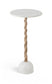 Helix - Genuine Marble Top And Aluminum Base End / Side Table