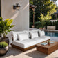Mirella - 3 Piece Water Resistant Fabric Upholstered Outdoor Patio Modular Sofa