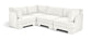 Hammond - Velvet Performance Fabric Upholstered 4 Piece Sectional