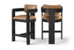 Sacha - Vegan Leather Upholstered Counter Stool With Black Base