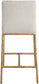 Reeves - Chenille Fabric Upholstered Counter Stool (Set of 2) - Gold Base