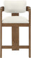 Sacha - Vegan Leather Upholstered Counter Stool With Brown Base