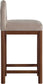 Conrad - Velvet Counter Stool With Brown Legs