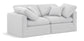 Indulge - Linen 2 Piece Modular Sofa - White