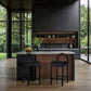 Conrad - Velvet Counter Stool With Black Legs