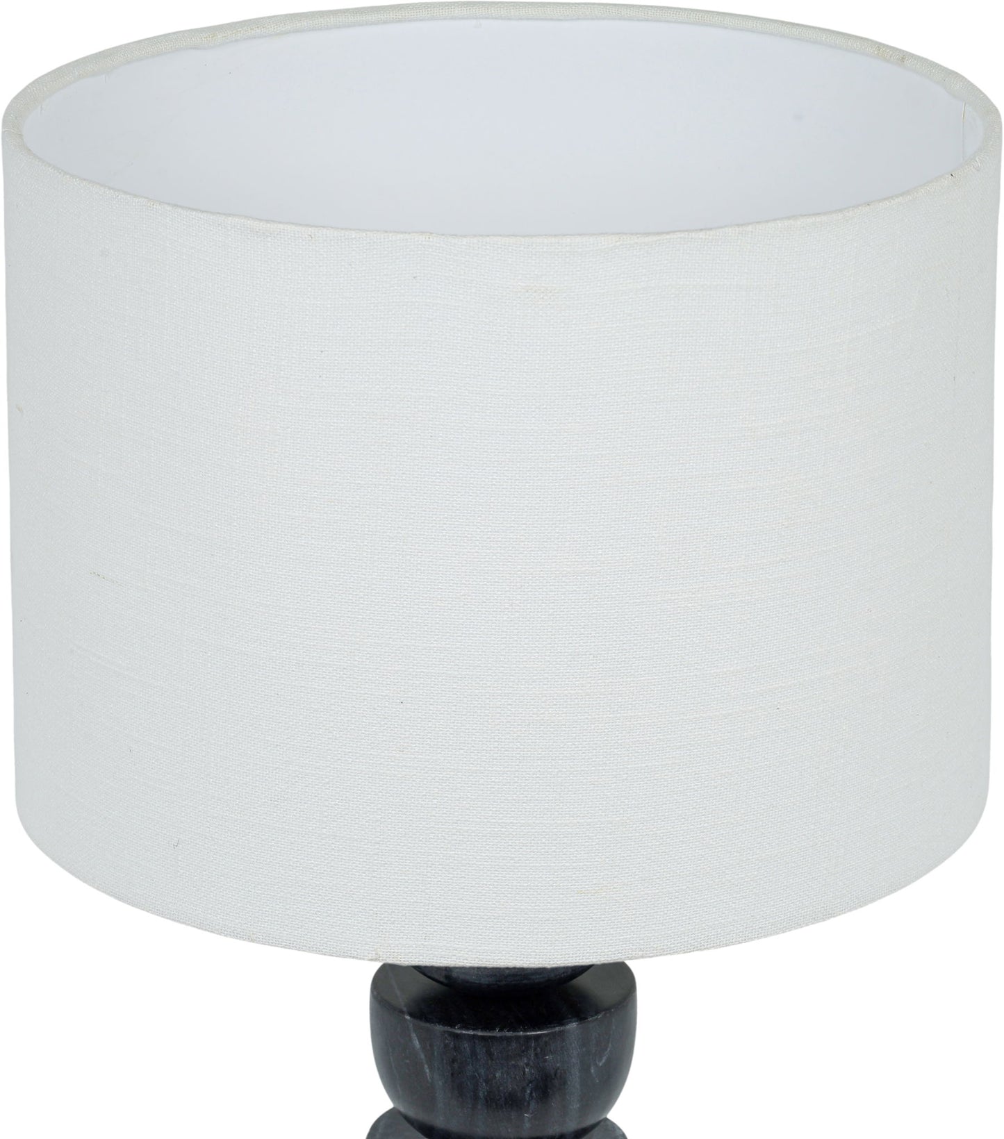 Opus - Genuine Marble, Linen Textured Fabric And Brass Table Lamp