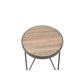 Bage - End Table - Weathered Gray Oak & Metal