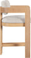 Sacha - Linen Stool With Natural Base