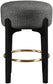 Torino - Backless Counter Stool With Brushed Black Base (Set of 2)