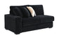 U281 - 6 Piece Setional With Right Chaise (1 LAF + 1 Wedge + 2 Armless Chair + 1 Console + 1 RAF Chaise) - Black