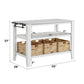 Sezye - Kitchen Island - Marble Top & White