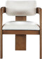 Sacha - Linen Dining Chair With Brown Base (Set of 2)