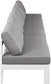Nizuc - Outdoor Patio 6 Seat Armless Modular Sofa With White Frame