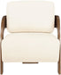 Cedra - Velvet Performance Fabric Upholstered Accent Chair - Brown Frame