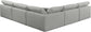 Comfy - 5 Piece Linen Modular Corner Armless Sectional
