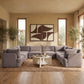 Hammond - Velvet Performance Fabric Upholstered 8 Piece U-Shaped Sectional