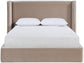 Kendall - Velvet Upholstered Bed - Taupe
