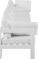Nizuc - Outdoor Patio 4 Seat Modular Sofa With White Frame