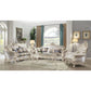 Gorsedd - Chair With Pillow - Fabric & Golden Ivory