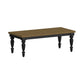 Heritage - Rectangular Dining Table With 18" Leaf - Oak Brown And Black