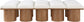 Pavilion - 10 Piece Modular Bench With Brown Base