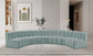 Arc - Faux Leather 7 Piece U-Shaped Modular Sofa