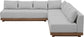 Solace - Olefin Performance Fabric 4 Piece Outdoor Patio Modular Sectional