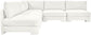 Hammond - Velvet Performance Fabric Upholstered 5 Piece Armless Sectional