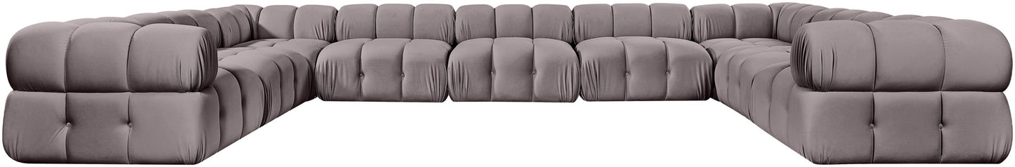 Orin - Velvet Performance Fabric Upholstered 9 Piece Sectional