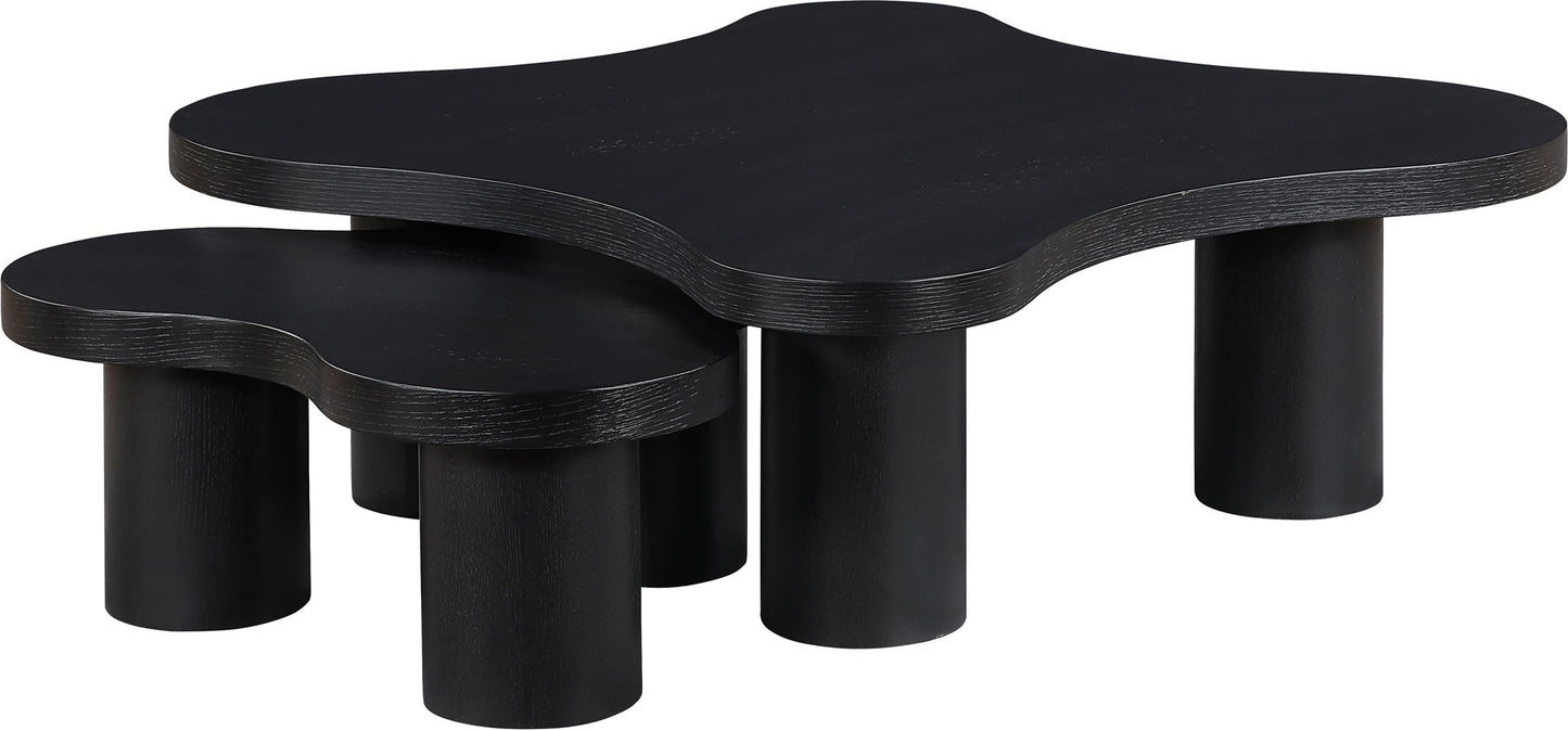 Cove - Oak Veneer And Solid Wood 2 Piece Coffee Table