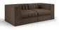 Rummi - Velvet Performance Fabric Upholstered 2 Piece Modular Loveseat