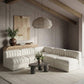 Rummi - Armless Velvet Performance Fabric Upholstered 5 Piece Modular Sectional