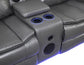 U101 - Power Reclining Loveseat With LED Light & Speaker - Gray