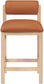 Roundhill - Faux Leather Counter Stool - Natural Frame