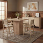 Entwine - Vegan Leather Upholstered Counter Stool - Painted Natural