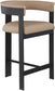 Romeo - Faux Leather Counter Stool With Black Base (Set of 2)