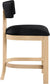 Lavrin - Vegan Leather Counter Stool (Set of 2) - Natural Base