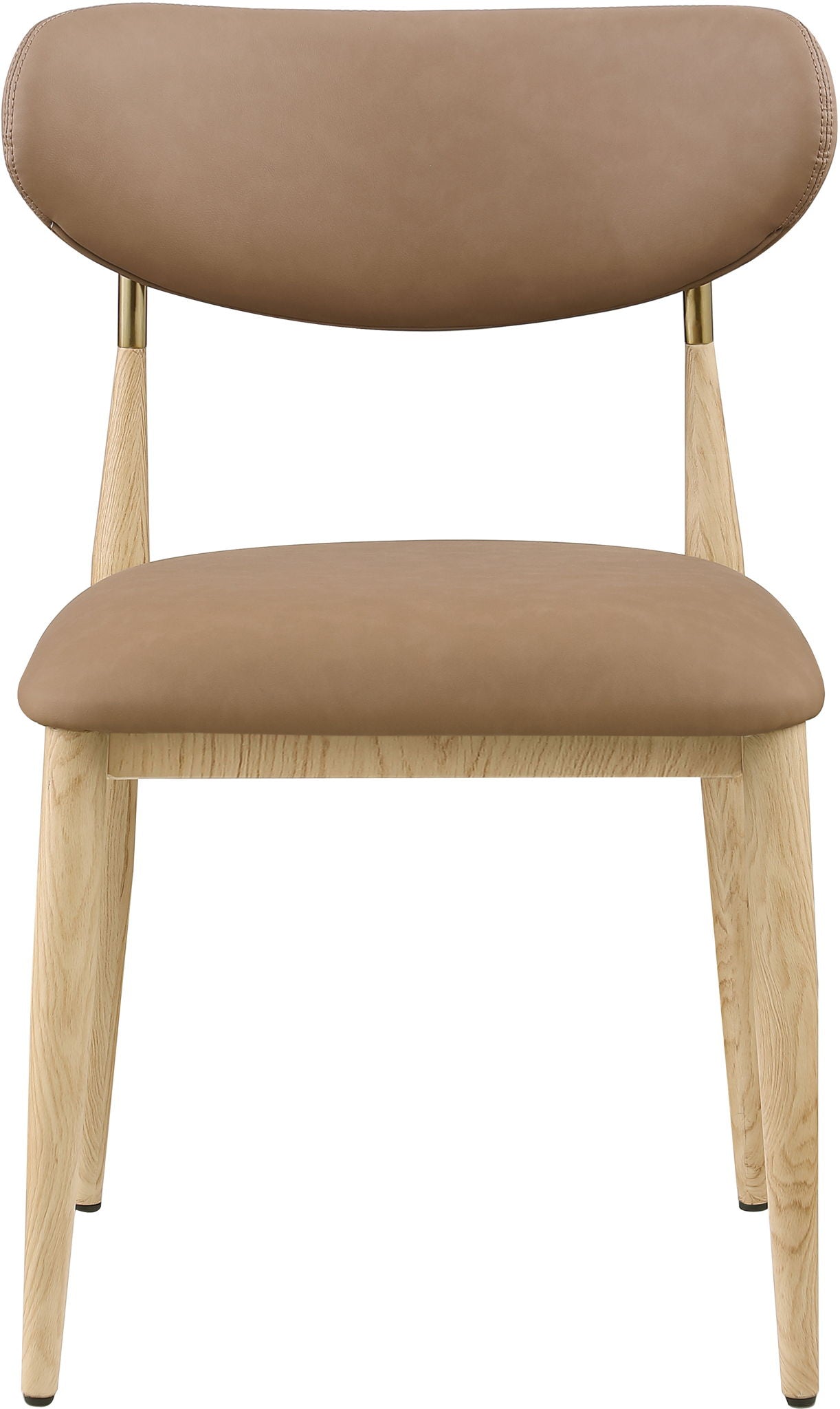 Ronda - Vegan Leather Upholstered Dining Side Chair - Natural Legs