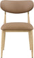 Ronda - Vegan Leather Upholstered Dining Side Chair - Natural Legs
