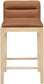 Ellis - Vegan Leather Upholstered Counter Stool (Set of 2) - Natural Base