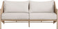Coastline - Olefin Water Resistant Fabric And Wicker Outdoor Patio Loveseat - Beige