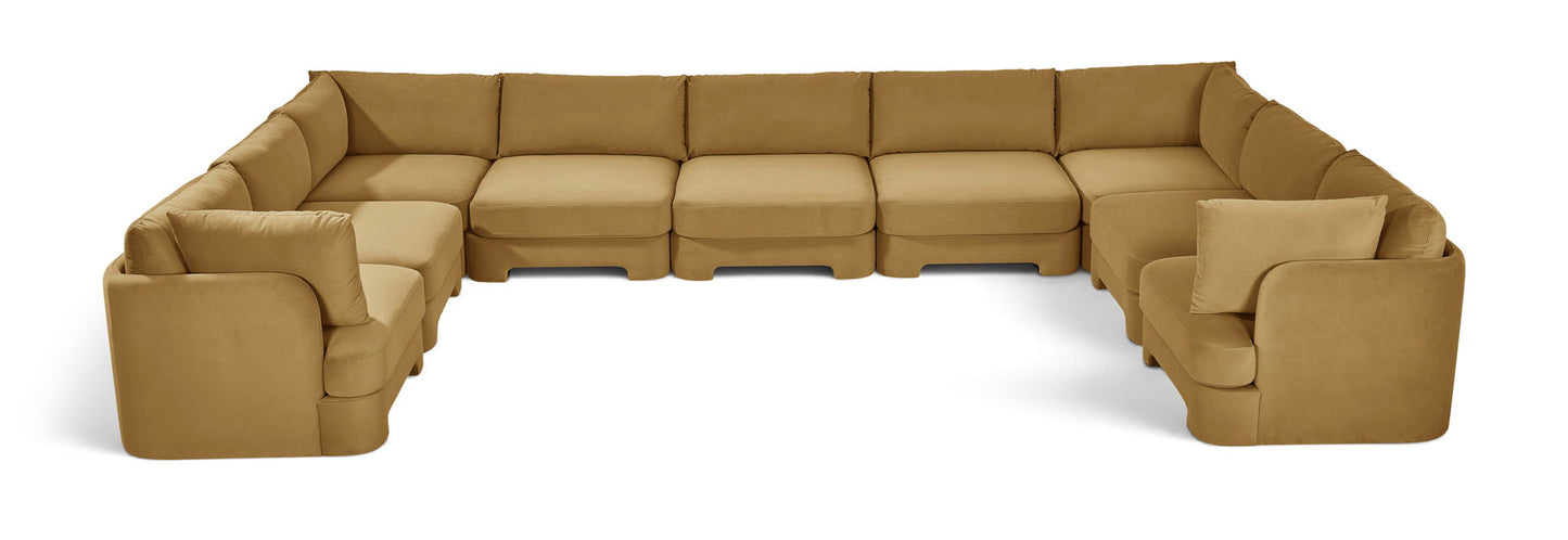 Hammond - Velvet Performance Fabric Upholstered 9 Piece Sectional
