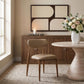 Ronda - Vegan Leather Upholstered Dining Side Chair - Walnut Legs